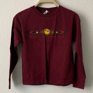 Hawaii The Aloha State Kids Burgundy Long Sleeve Tee 100% Cotton